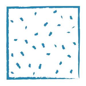 Icon für Wärmedämmung in blauer Farbe